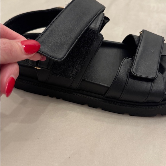 Like new! Maeve for Anthropologie Black Double Strap Sandals, sz 8 - Picture 6 of 15